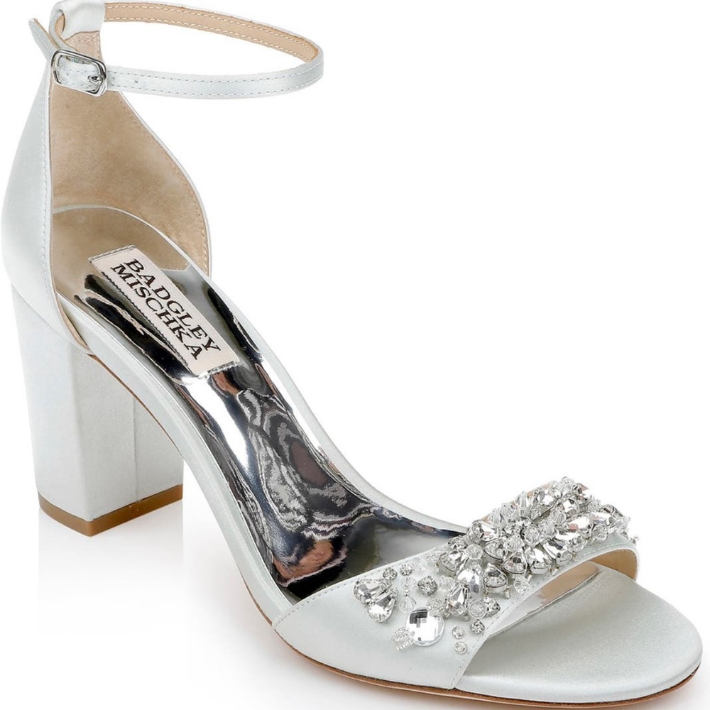 Badgley Mischka Tempest Embellished Block Heel Sandal